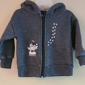 Huskies Athletics dark grey zip up hoodie